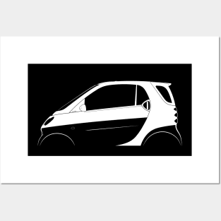 smart fortwo (W450) Silhouette Posters and Art